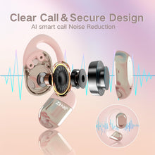 Load image into Gallery viewer, ZIHNIC Wireless Open-Ear Headphones – Lightweight, Waterproof, Bluetooth-Compatible (Pink)