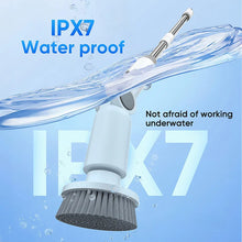 Load image into Gallery viewer, Power Spin Electric Scrubber Wireless Cleaning Brush Waterproof Bathroom Scrubber Adjustable Extension Handle