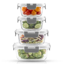 Load image into Gallery viewer, 24-Piece Meal Prep Glass Storage Containers – Airtight, Freezer Safe & Perfect for Summer Fitness Goals