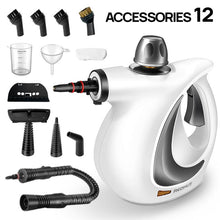 Load image into Gallery viewer, Handheld Pressurized Steam Cleaner – 12-Piece Multi-Surface Natural Steamer for Home & Kitchen