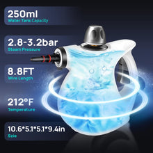 Load image into Gallery viewer, Handheld Pressurized Steam Cleaner – 12-Piece Multi-Surface Natural Steamer for Home & Kitchen