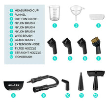 Load image into Gallery viewer, Handheld Pressurized Steam Cleaner – 12-Piece Multi-Surface Natural Steamer for Home & Kitchen