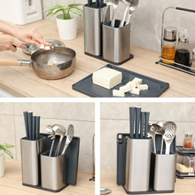 Load image into Gallery viewer, Stainless Steel Kitchen Cutlery Stand