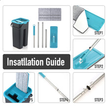 Load image into Gallery viewer, Flat Squeeze Mop and Bucket