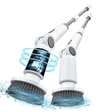 Load image into Gallery viewer, Power Spin Electric Scrubber Wireless Cleaning Brush Waterproof Bathroom Scrubber Adjustable Extension Handle
