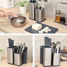 Load image into Gallery viewer, Stainless Steel Kitchen Cutlery Stand
